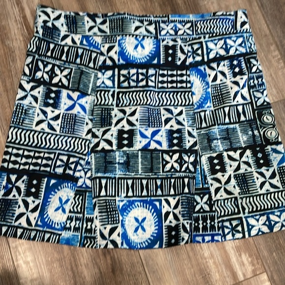 Rip Skirt Hawaii Pacific Tapa Print Quick-Dry Wrap Skirt w Hidden Pocket XL - Picture 9 of 11